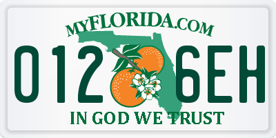 FL license plate 0126EH