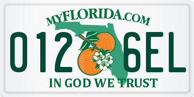 FL license plate 0126EL