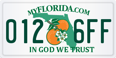 FL license plate 0126FF