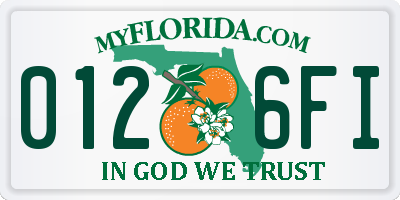 FL license plate 0126FI