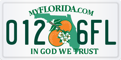 FL license plate 0126FL