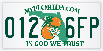 FL license plate 0126FP