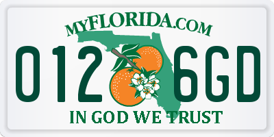 FL license plate 0126GD