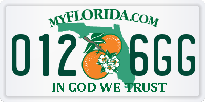 FL license plate 0126GG