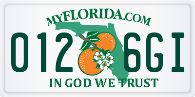 FL license plate 0126GI