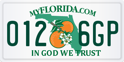 FL license plate 0126GP