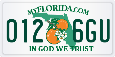 FL license plate 0126GU