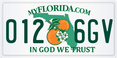 FL license plate 0126GV