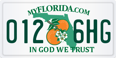 FL license plate 0126HG