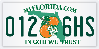 FL license plate 0126HS