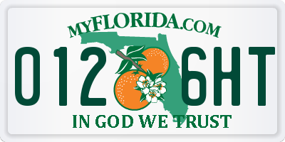 FL license plate 0126HT