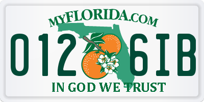 FL license plate 0126IB