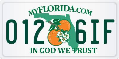 FL license plate 0126IF