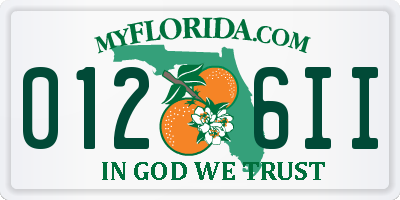 FL license plate 0126II