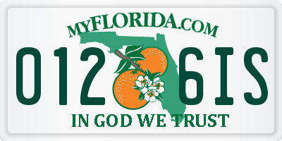 FL license plate 0126IS
