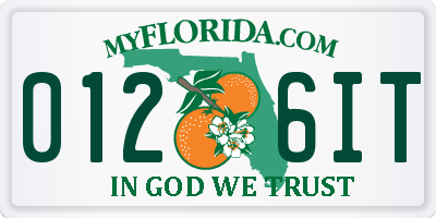 FL license plate 0126IT