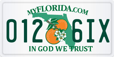 FL license plate 0126IX