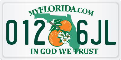 FL license plate 0126JL