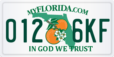 FL license plate 0126KF