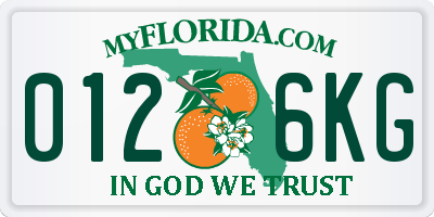 FL license plate 0126KG