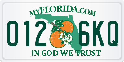 FL license plate 0126KQ