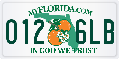 FL license plate 0126LB