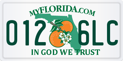 FL license plate 0126LC