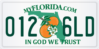FL license plate 0126LD
