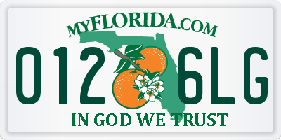 FL license plate 0126LG