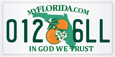 FL license plate 0126LL