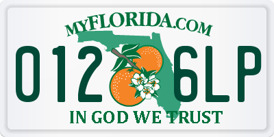 FL license plate 0126LP