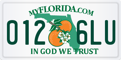 FL license plate 0126LU