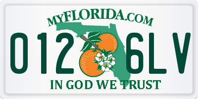 FL license plate 0126LV