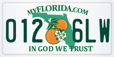 FL license plate 0126LW