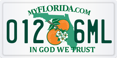 FL license plate 0126ML