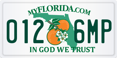 FL license plate 0126MP