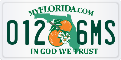 FL license plate 0126MS