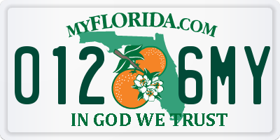 FL license plate 0126MY
