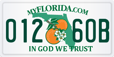 FL license plate 0126OB