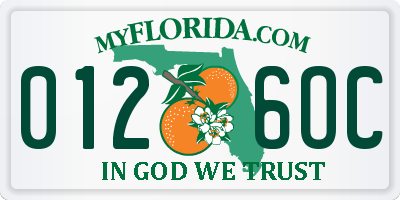 FL license plate 0126OC