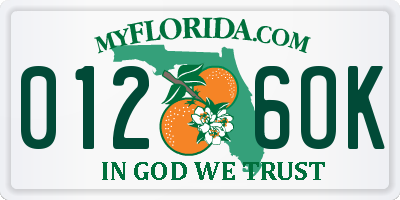 FL license plate 0126OK