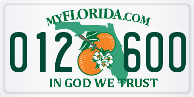 FL license plate 0126OO