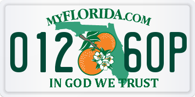 FL license plate 0126OP