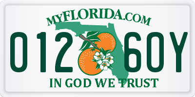 FL license plate 0126OY