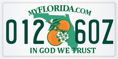 FL license plate 0126OZ