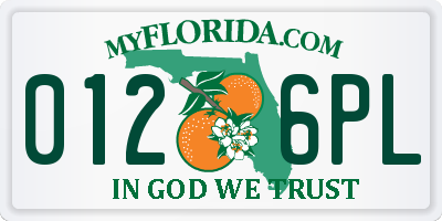 FL license plate 0126PL