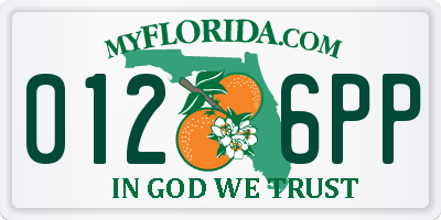 FL license plate 0126PP