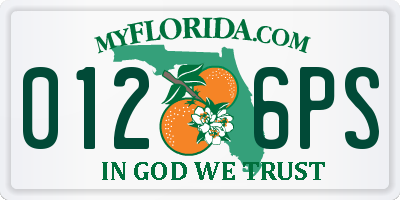 FL license plate 0126PS