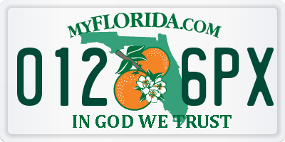 FL license plate 0126PX