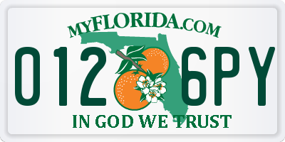 FL license plate 0126PY